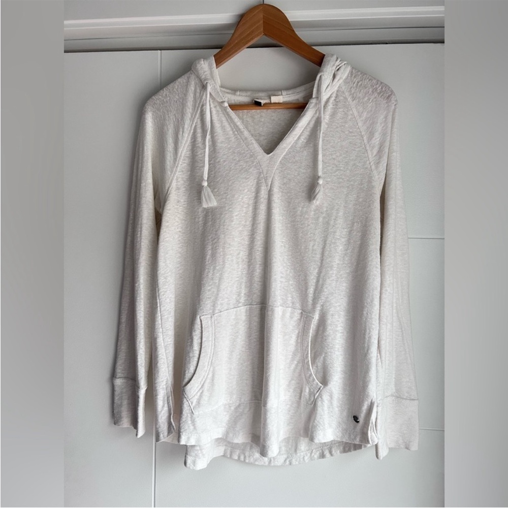 Roxy Cream V-Neck Hoodie